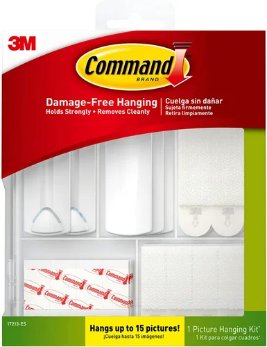 Miniatura 2 de Command Kit para colgar cuadros y tiras para colgar pósteres, pequeño, blanco, uso en interiores, 64 tiras, decora sin daños