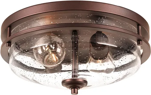 Miniatura 8 de Edwarmlux Luces de techo de montaje empotrado, 2 luces de granja cerca del techo, lámpara de techo industrial para cocina, pasillo, dormitorio, sala