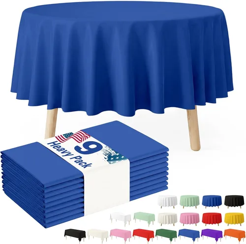 Miniatura 10 de Fixwal Mantel de plástico negro desechable de 54 x 108 pulgadas, mantel rectangular impermeable, paquete de 5 para graduación, decoración de fiesta