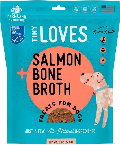 Miniatura 12 de Farmland Traditions Tiny Loves Premios de Entrenamiento de Cecina para Perros con Caldo de Huesos (Carne de Res, 32 oz.)