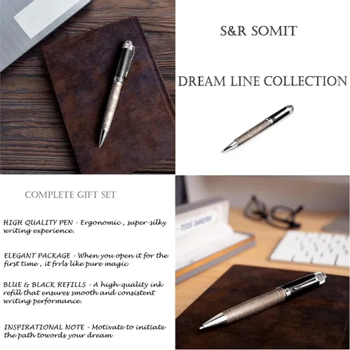 Miniatura 5 de S&R Somit Bolígrafo de lujo para hombres con caja de regalo, valioso bolígrafo de lujo para negocios y oficina, regalo ejecutivo para familiares