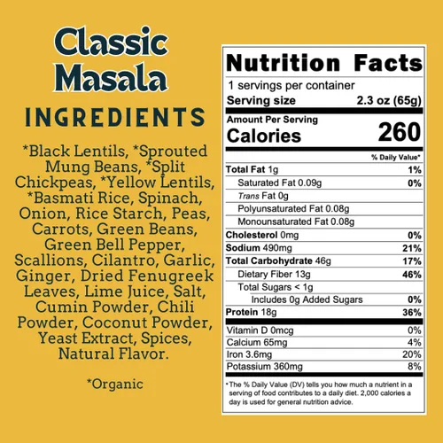 Miniatura 2 de Aahana's Bombay Masala - Cuenco de arroz y lentejas Kitchari, comidas veganas, sin gluten, Kosher, a base de plantas, comidas listas para comer