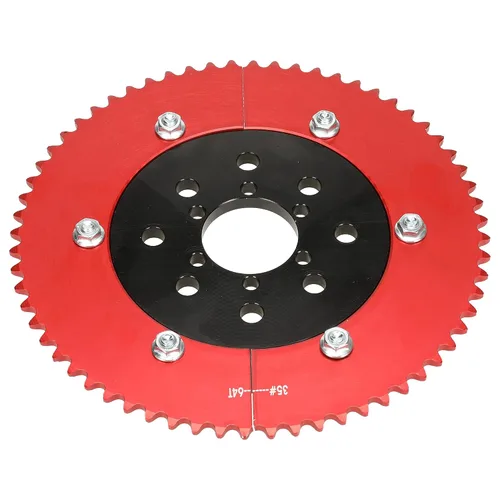 Miniatura 9 de GREHUA 35 Piñón de cadena dividida 64 dientes y adaptador de piñón compatible con Mini Bike Coleman CT100U CT200U CT200U-EX BT200X TrailMaster MB200
