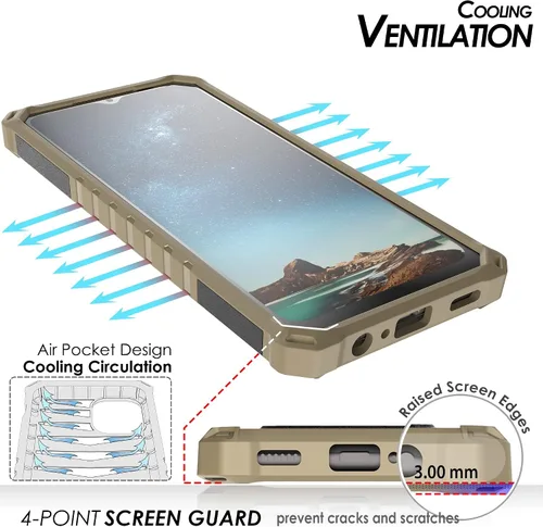 Miniatura 5 de Tri-Shield - Funda para teléfono con soporte compatible con Samsung Galaxy S22 Ultra grado militar, probado contra caídas, resistente de alto