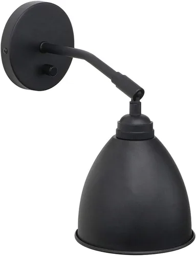 Miniatura 9 de Yosoan Lámpara de pared vintage para estantería, interruptor de encendido y apagado regulable de 1 luz, lámpara de iluminación de montaje industrial