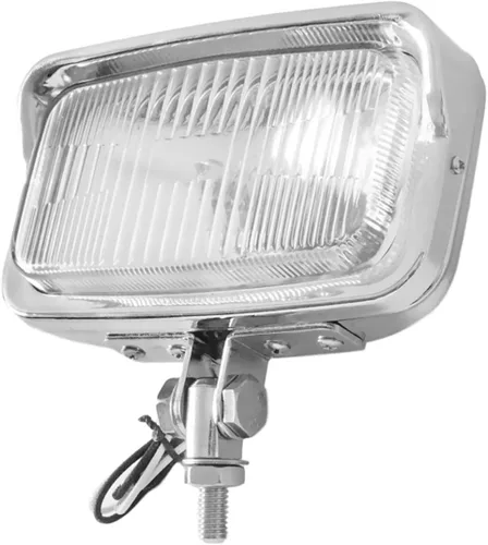 Miniatura 10 de FATECIM Vintage motocicleta cuadrado faro retro cabeza luz lámpara ámbar lente con visera universal para Harley Cruiser Bobber Chopper Yamaha Honda