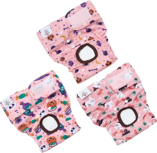 Miniatura 31 de CuteBone - Pañales para perras, paquete de 3 unidades para perritos, talla XS, D14XS