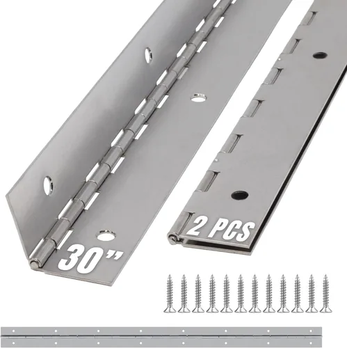 Miniatura 10 de Bisagra de piano resistente plateada de 48 pulgadas plateado
