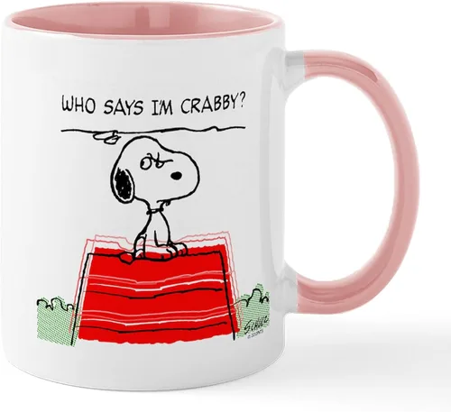 Miniatura 31 de CafePress Crabby Snoopy - Taza de café de cerámica (11 oz)
