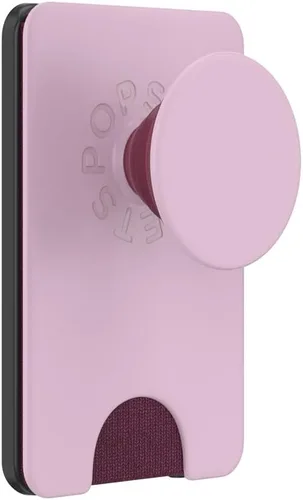 Miniatura 4 de PopSockets Cartera de teléfono con agarre expandible y anillo adaptador para MagSafe, soporte para tarjetas de teléfono, compatible con carga Rosa