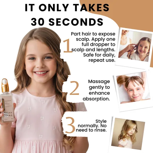 Miniatura 5 de Revatology Kids & Baby Hair - Suero en gel sin enjuague, ligero para el crecimiento del cabello y el cuero cabelludo para cuero cabelludo seco
