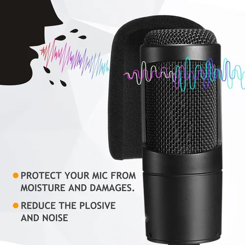 Miniatura 7 de Audio Technica Soporte de micrófono AT2020 con parabrisas de espuma de montaje de choque, soporte de micrófono AT2020 con soporte de choque