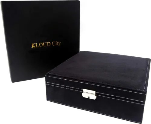 Miniatura 27 de Joyero organizador de dos capas de fibra con visualización del interior y cerradura, de KLOUD City