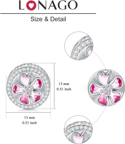 Miniatura 27 de LONAGO Abalorio personalizado con foto de plata de ley 925 con diseño de hueso de perro para pulsera