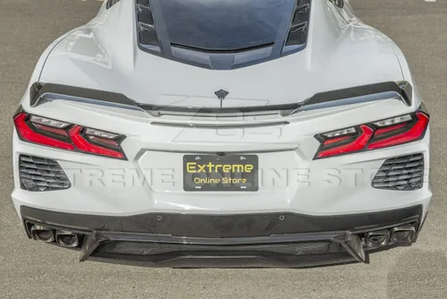 Miniatura 3 de Repuesto para modelos Chevrolet Corvette C8 2020 Par de mimbres adicionales de alerón de tapa trasera de maletero estilo Z51