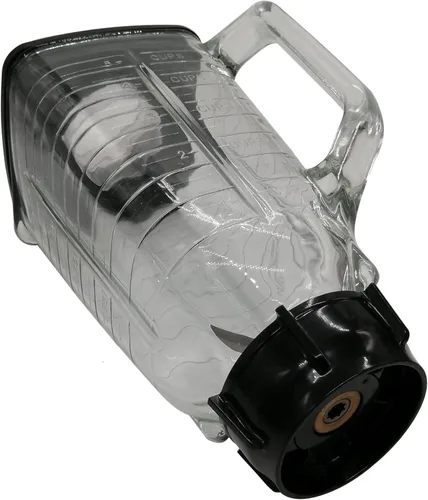 Miniatura 4 de Licuadora de repuesto para 5 tazas de vidrio con tapa de tarro y hoja de trituración de hielo de 4 puntos de acero inoxidable, tapa inferior