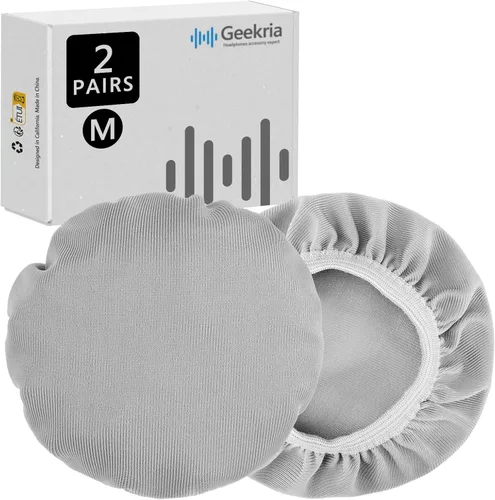 Miniatura 7 de Geekria 2 pares de fundas para auriculares de tela flexible – Certificado de seguridad del producto – Protectores de auriculares lavables