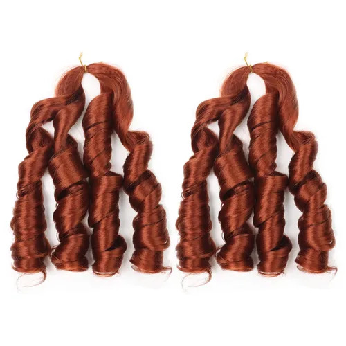 Miniatura 44 de Cabello rizado francés trenzado de 10 pulgadas, color 4, cabello rizado preestirado, 8 paquetes de trenzas de ganchillo de rizo francés para trenzas