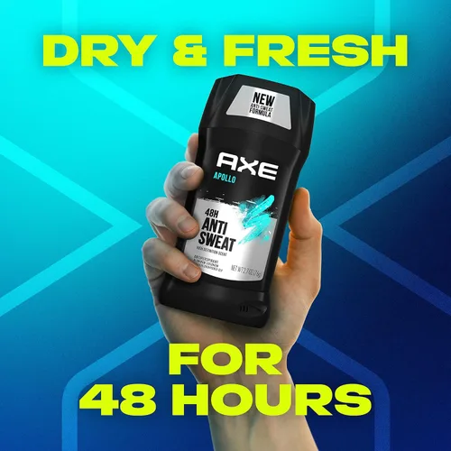 Miniatura 3 de AXE Apollo desodorante antitranspirante en barra para hombres, aroma a salvia y madera de cedro, protección antisudor de 48 horas, 2.7 onzas