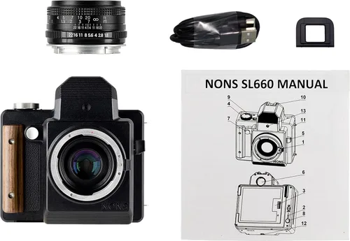 Miniatura 6 de NONS Cámara instantánea SL660 - Lente intercambiable con montura EF SLR Cámara instantánea analógica (paquete de lentes 50/1.8)