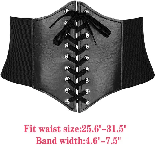 Miniatura 2 de Ayliss Corsé de cintura con banda ancha elástica para mujer, color negro