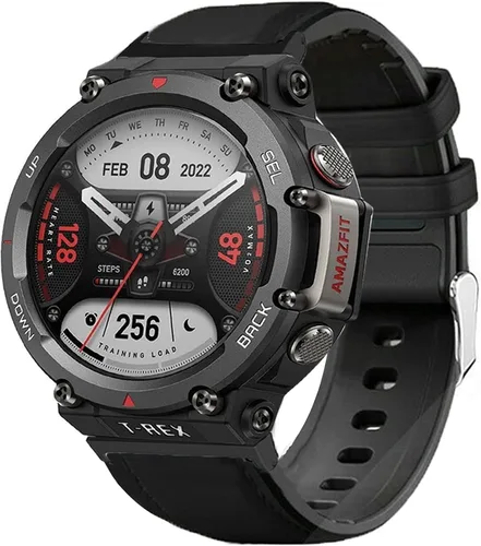 Lamshaw Compatible con Amazfit T-Rex 2 Band, correa de cuero de silicona transpirable de repuesto para reloj inteligente compatible con Amazfit
