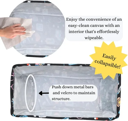 Miniatura 433 de NGIL Bolsa de comestibles reutilizable extra grande plegable de gran tamaño para comestibles, almacenamiento, picnic, playa, Bronco-negro occidental