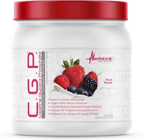 Miniatura 8 de Metabolic Nutrition CGP - Polvo de monohidrato de creatina 100% micronizada con fosfato de glicerol, ALA y electrolitos, suplemento de entrenamiento