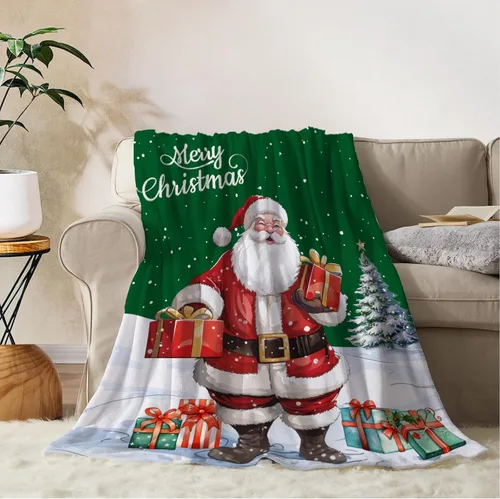 Miniatura 11 de YeeJu Manta de Navidad para Bebé Decorativa Roja a Cuadros Manta Navideña para Niños Pequeños Manta para Envolver Mascotas Cuna Suave Ligera