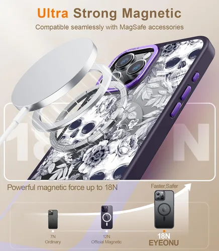 Miniatura 393 de Goodon para iPhone 15 Pro Max con protector de pantalla de privacidad, compatible con Magsafe, funda translúcida mate a prueba de golpes - Linda