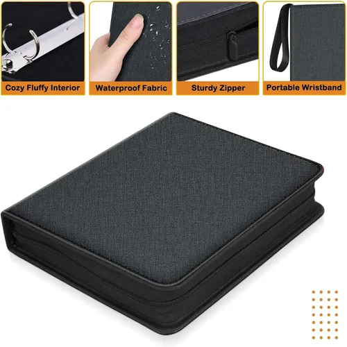 Miniatura 4 de Toploader - Carpeta con capacidad para 360 cargadores superiores de 9 bolsillos para almacenamiento de tarjetas, bolsillos de doble cara