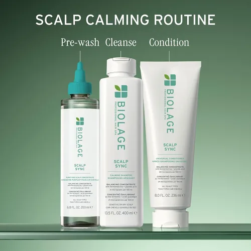 Miniatura 6 de Biolage Scalp Sync Calming Shampoo - Gently Cleanses Dry & Sensitive Scalps, Hydrates & Soothes, Fermented Tea Blend & Glycolic Acid, Vegan &