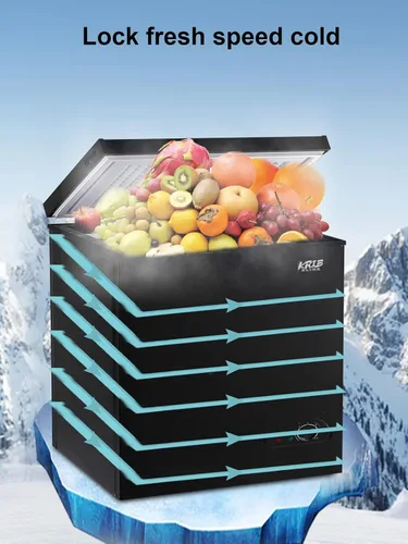 Miniatura 4 de KRIB BLING congelador de cofre con termostato ajustable, congeladores compactos con cesta de almacenamiento extraíble para cocina, garaje, sótano
