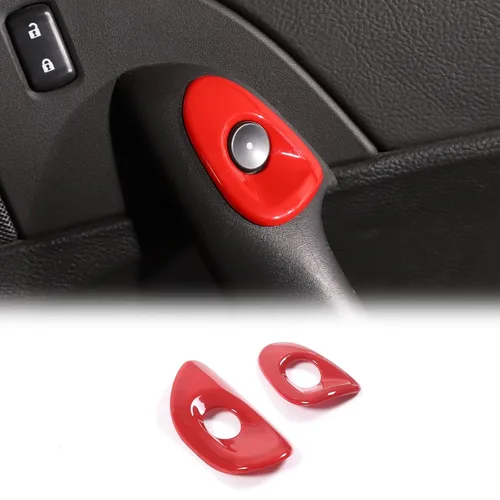 Miniatura 11 de Cubierta para interruptor de puerta de automóvil compatible con Chevy Corvette C6 2005-2013, accesorios de ajuste de botón de interruptor de bisel