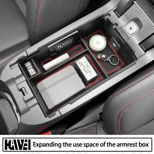 Miniatura 2 de HGWEI Bandeja Organizadora de Consola Central Compatible con Chevy Equinox 2018 2019 2020 2021 2023 2024 Accesorios, Inserto de Reposabrazos Caja
