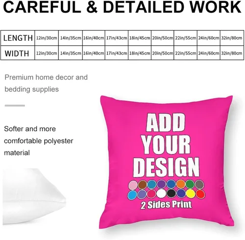 Miniatura 5 de Funda de almohada personalizada con foto, añade tu nombre, imagen, logotipo, funda de almohada personalizada para mujeres, hombres, papá, mamá, Rosa