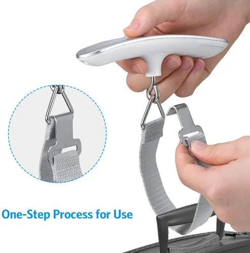 Miniatura 4 de AlfaView Digital Luggage Scale with Hook Straps, Portable Electronic Hanging Suitcase Scale with Tare Function, Hanging Scales Handheld Luggage
