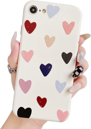 Miniatura 20 de Funda protectora para iPhone 12 para mujeres y niñas, diseño lindo de silicona suave, protección de cámara con forma de corazón, para iPhone 12