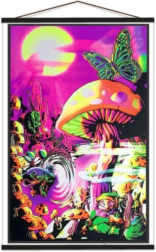 Miniatura 5 de Scorpio Posters Magic Valley - Póster de luz negra, flocado, 23 x 35 pulgadas