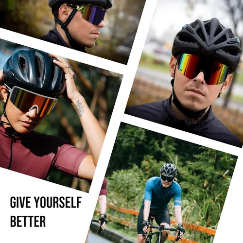 Miniatura 7 de FEISEDY Gafas de sol deportivas para ciclismo, gafas de béisbol para jóvenes, adolescentes, protección UV400 B2974 Negro-Azul