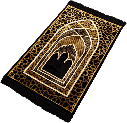 Miniatura 8 de Modefa Alfombra de oración islámica turca, cómoda alfombra de oración musulmana para hombres y mujeres, alfombra de terciopelo suave Janamaz