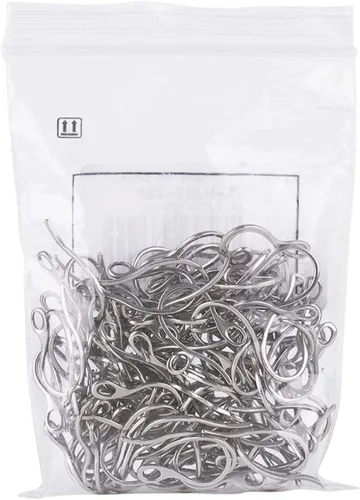 Miniatura 8 de Pandahall - 100 ganchos de acero inoxidable 304 para aretes de 0.846 x 0.433 x 0.039 in con agujero de bucle para la fabricación de joyas