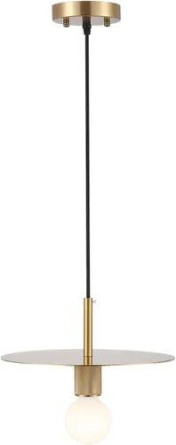 Miniatura 12 de BYOLIIMA Juego de dos lámparas colgantes de globo moderno con pantalla de vidrio blanco lechoso latón dorado estilo granja lámpara colgante de 11.81