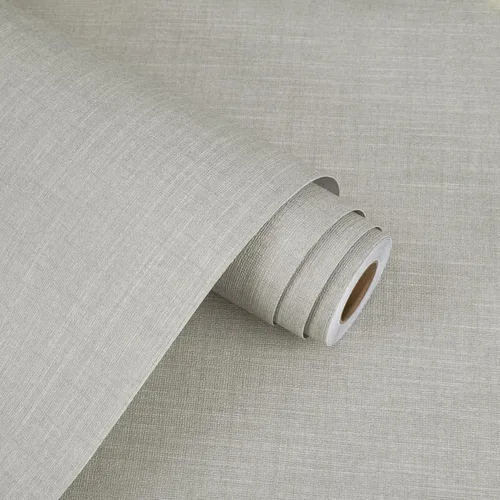 Miniatura 12 de WESTICK Papel tapiz de tela verde para despegar y pegar, papel de contacto retro esmeralda con textura de tela sintética, rollo de vinilo extraíble