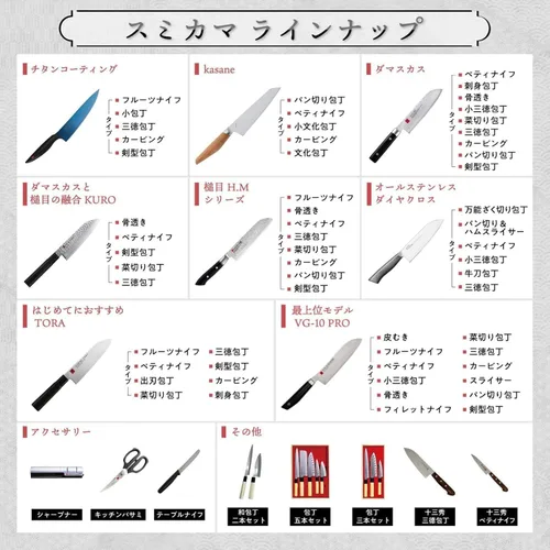 Miniatura 13 de SUMIKAMA KASUMI 22020/RA Cuchillo Kasumi, revestimiento de titanio, cuchillo en forma de espada, fabricado en Japón, 7.9 pulgadas (7.9 in), cuchillo