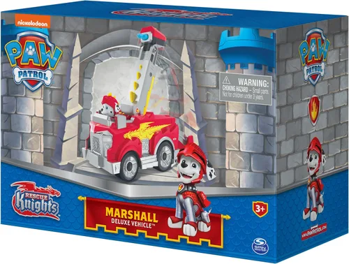 Miniatura 7 de Paw Patrol, Rescue Knights Marshall - Coche de juguete transformable con figura de acción coleccionable, juguetes para niños a partir de 3 años