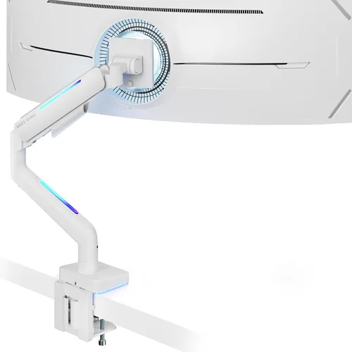 Miniatura 9 de Brazo de monitor ultraancho para pantalla de 17 a 49 pulgadas de alta resistencia de hasta 44 libras, brazo de monitor único con resorte de gas