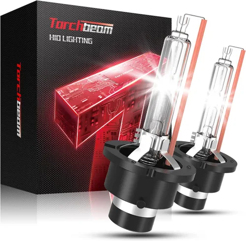 Miniatura 15 de Torchbeam D2S D2R Bombillas HID de xenón para faros delanteros, 35 W, 7600 lúmenes, 8000 K, azul hielo, bombilla de repuesto de haz alto y bajo