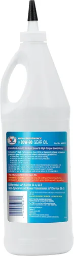 Miniatura 2 de Valvoline Aceite para engranajes SAE 80W-90 de alto rendimiento de 1 cuarto de galón (paquete de 2)