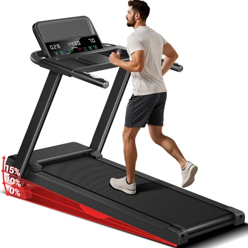 Miniatura 10 de 15% Incline Treadmills for Home with Led Screen & Handles, 3-in-1 Portable Treadmill Holds Up to 300 Lbs Capacity, Lower Noise 3.0HP Foldable S1